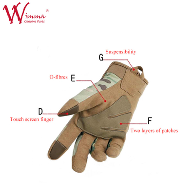Motorfietshandschoenen camouflage kleur zacht polyester