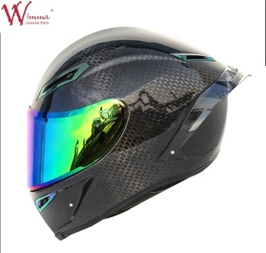 Full Face Motorcycle Helm Retro Carbon Fiber Uitstekende ventilatie Comfort And Fit