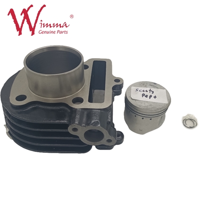 Motorfiets cilinder kit motor blok TVS SCCOTY PEP+ Aluminium legering Zwarte kleur