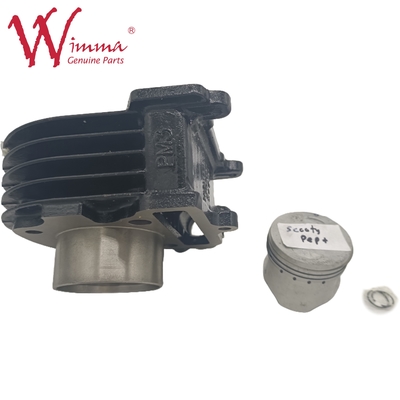 Motorfiets cilinder kit motor blok TVS SCCOTY PEP+ Aluminium legering Zwarte kleur
