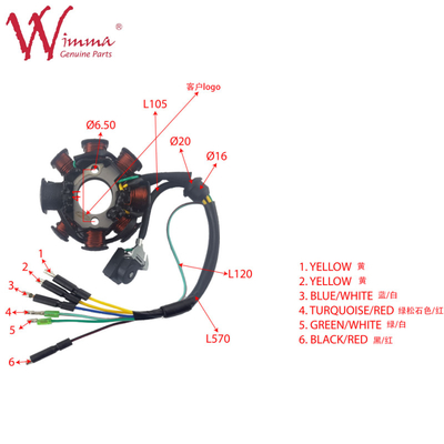 Magnetische stator spoel Complete motorfiets elektrische onderdelen SKR200S Wimma hoge kwaliteit