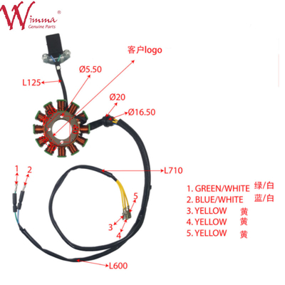Motorfiets Magnetische stator spoel stator Comp DY200WOLF Goede kwaliteit 8 pool