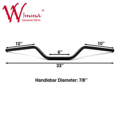 Motorfiets stuurwiel Zwart Universele 4,8 Dikte Chrome / Aluminium legering stuurwiel